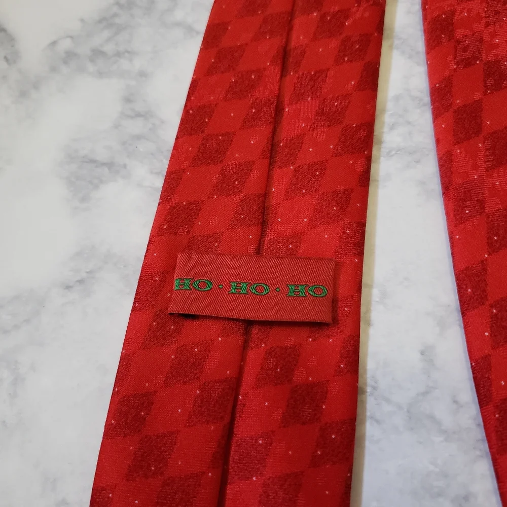 Kids Christmas Necktie Red Snowman Novelty Tie Winter Holiday